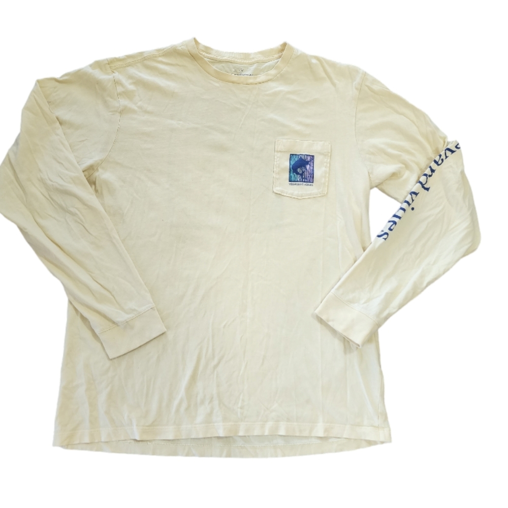 Vineyard Vines Long Sleeve Medium Yellow Tee